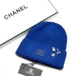 CHANEL шапка синяя на золоте