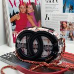 CHANEL сумка Camera текстиль кожаный логотип белая