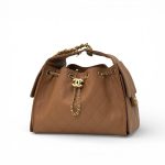 CHANEL сумка Hobo 26 см кожа икра рыжая золото