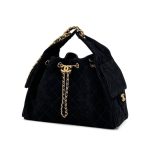 CHANEL сумка Hobo замша черная золото