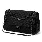 CHANEL сумка Тревел классика 45 см черная серебро