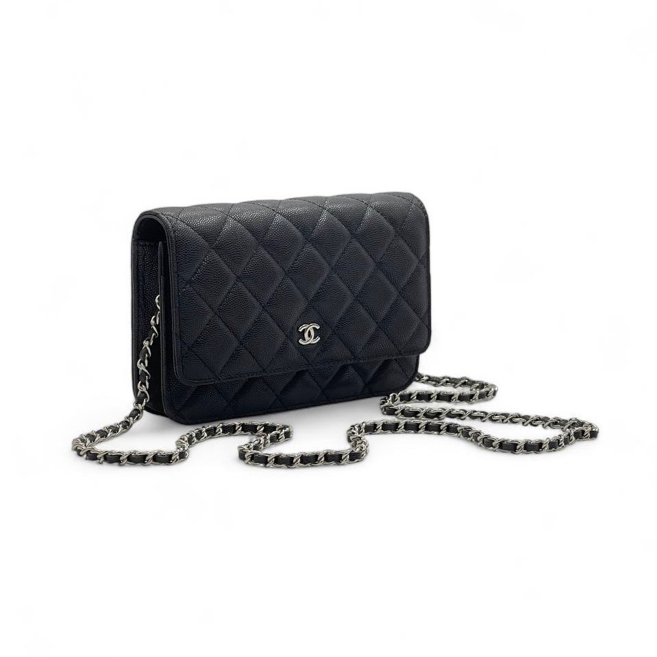 chanel-sumka-woc-kozha-ikra-v-kletku-chernaya-serebro.jpg CHANEL сумка Woc кожа икра в клетку черная серебро — изображение 1