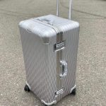 DIOR чемодан широкий 70 см серебро