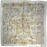 DIOR платок кашемир и шелк 140х140 белый