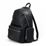 DIOR рюкзак из черной мягкой кожи с вышитыми строчкой ромбами