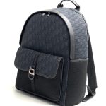 DIOR рюкзак текстильный с карманом на клапане синий