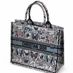 DIOR сумка Book Tote текстиль 42 см голубая бабочки
