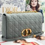 DIOR сумка CARO большая серая фурнитура золото