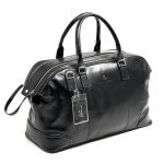 Ermenegildo Zegna дорожная сумка гладкая кожа две молнии черная