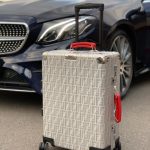 FENDI 50 см чемодан серебро красная ручка