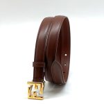 FENDI ремень коричневый кожа золотая пряжка