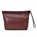 Goyard несессер из канвы в монограмму бордовый