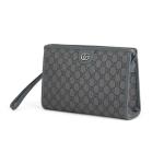 GUCCI борсетка серая из канвы в монограмму