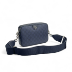 GUCCI мессенджер темно синий с фирменной монограммой