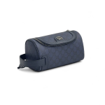 GUCCI несессер темно-синий в монограмму на круговой молнии с ручкой