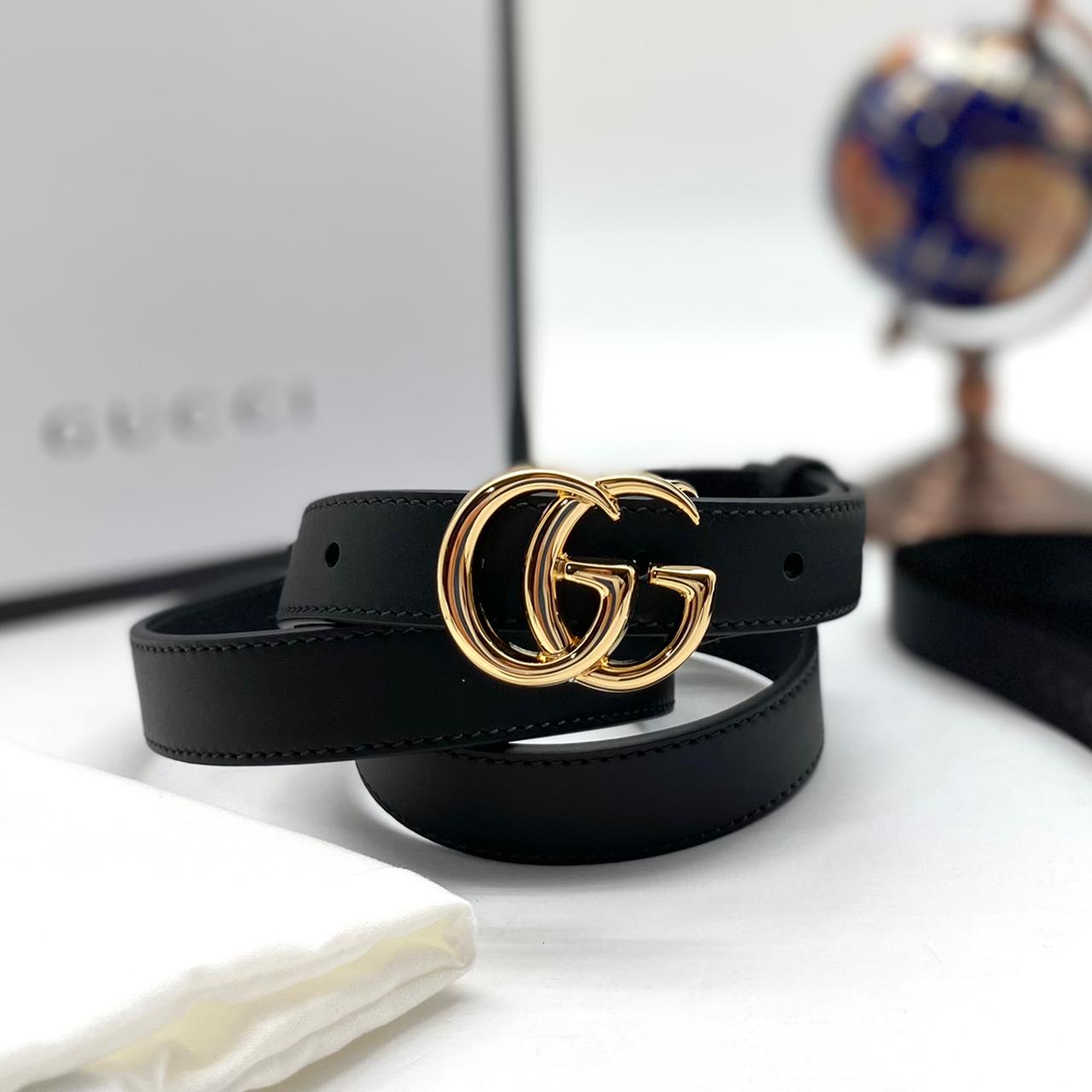 gucci-remen-chernyj-tonkij-gladkaya-kozha-pryazhka-gg-zoloto.jpg GUCCI ремень черный тонкий гладкая кожа пряжка GG золото — изображение 1