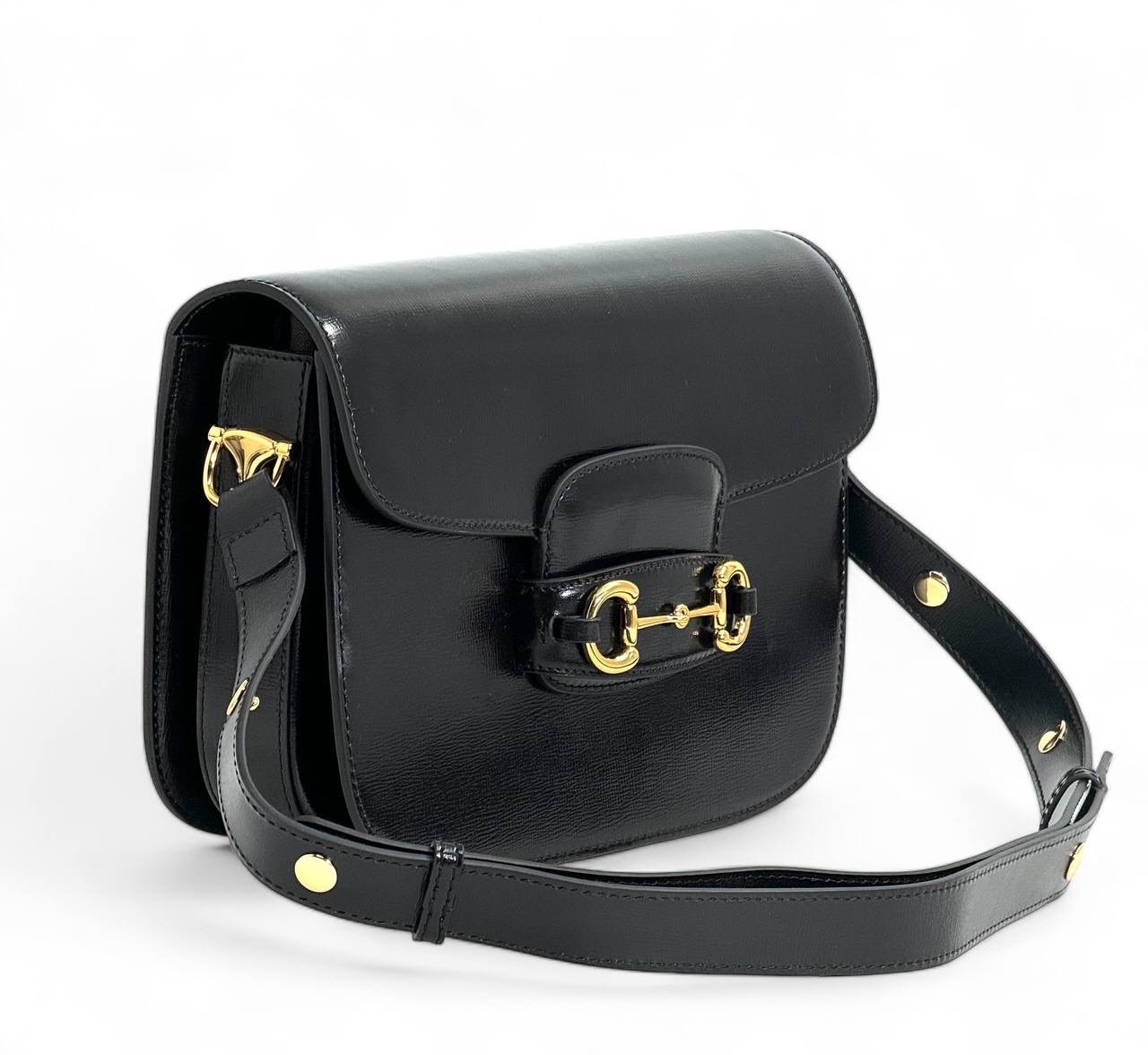 gucci-sumka-gladkaya-chernaya-kozha-zoloto.jpg GUCCI сумка гладкая черная кожа золото — изображение 1
