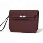 HERMES барсетка эпсон бордовая