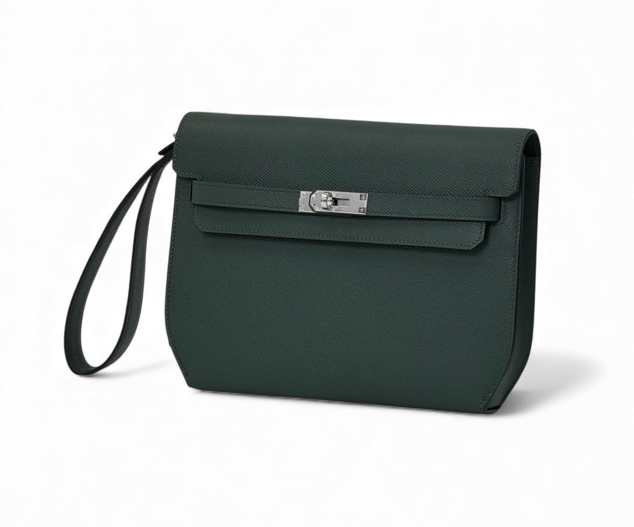 hermes-barsetka-epson-temno-zelenaya.jpg HERMES барсетка эпсон темно-зеленая — изображение 1