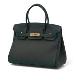 HERMES Birkin 30см зеленая кожа того-свифт золото