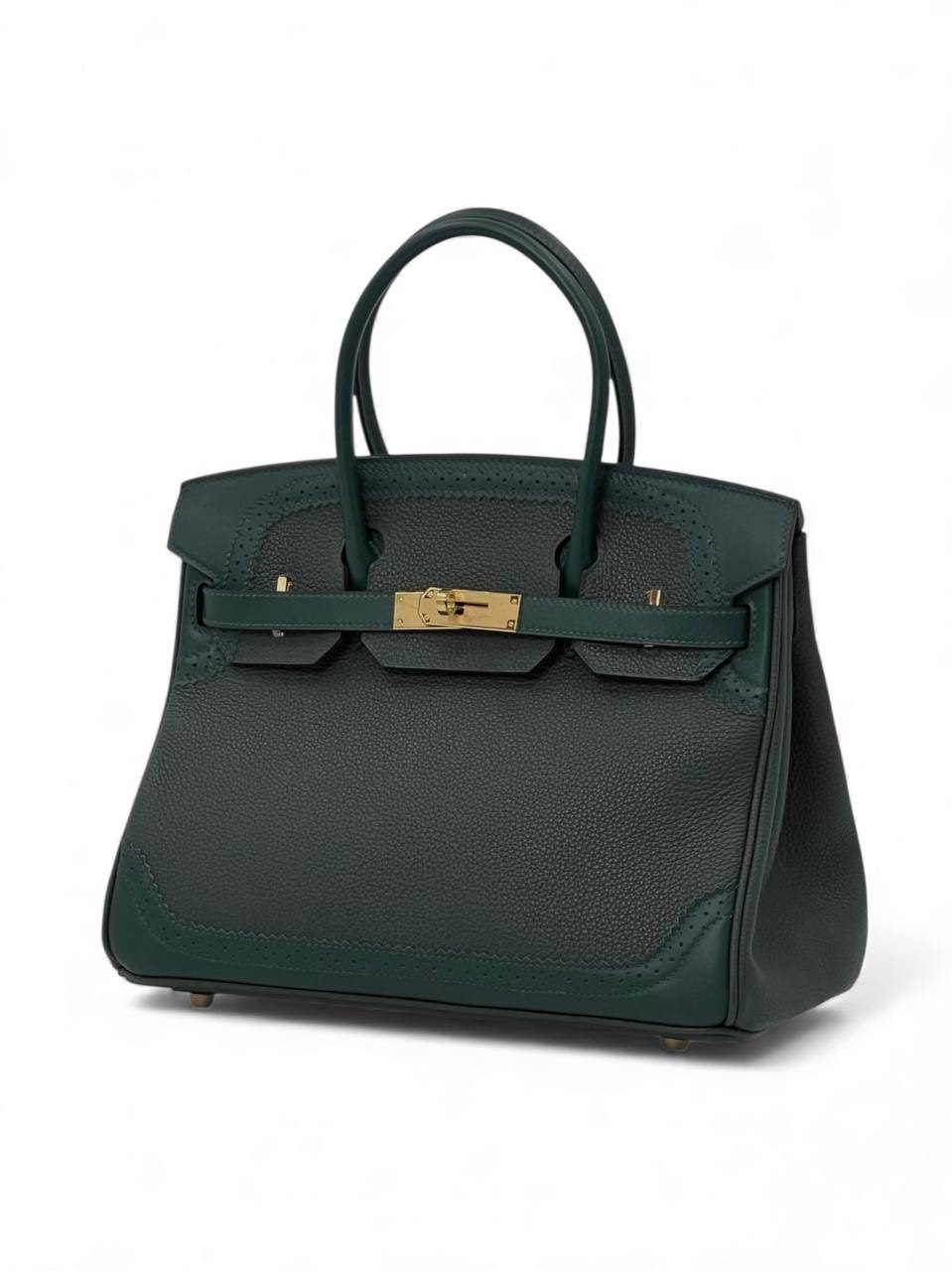 hermes-birkin-30sm-zelenaya-kozha-togo-svift-zoloto.jpg HERMES Birkin 30см зеленая кожа того-свифт золото — изображение 1