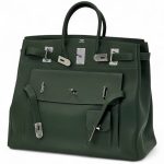 HERMES Birkin 50 см сумка зеленая кожа того серебро
