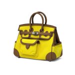 HERMES Birkin Cargo 25 см сумка желтая серебро