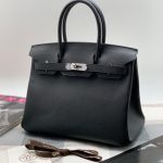 HERMES Birkin сумка кожа эпсом 30 см черная