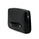 HERMES борсетка из черной кожи крокодила