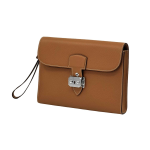 HERMES борсетка замок Etriviere кожа эпсом цвет GOLD