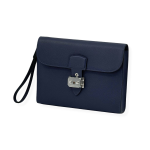 HERMES борсетка замок Etriviere кожа эпсом цвет синий