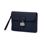 HERMES борсетка замок Etriviere кожа того цвет синий