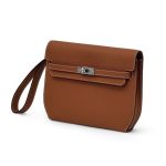 HERMES борсетка замок Kelly зернистая кожа того цвет голд