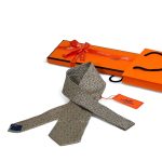 HERMES галстук бежевый