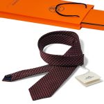 HERMES галстук бордовый
