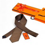 HERMES галстук бронзовый