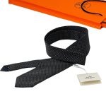 HERMES галстук черный