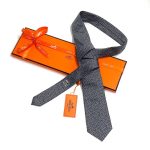 HERMES галстук черный