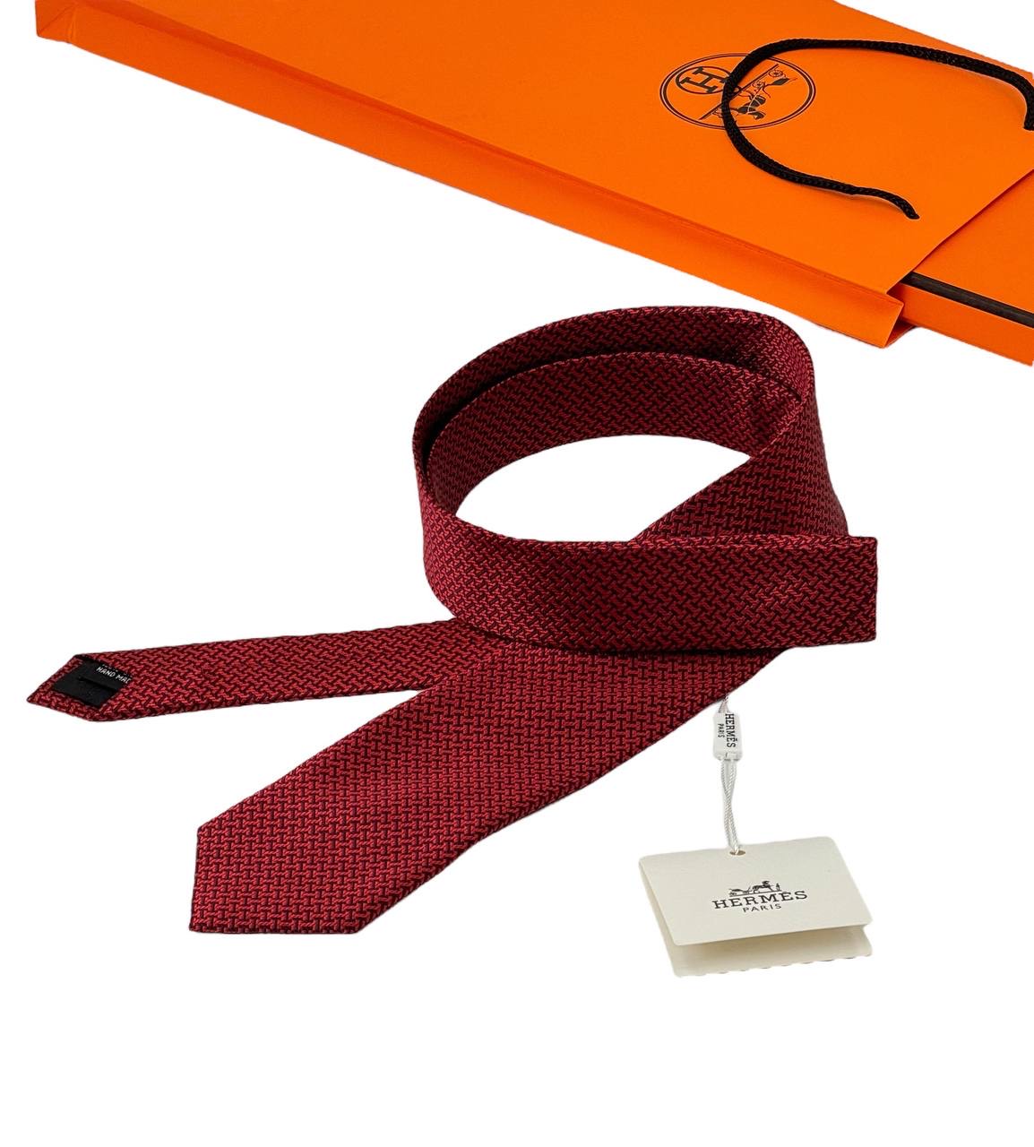 hermes-galstuk-krasnyj.jpg HERMES галстук красный — изображение 1