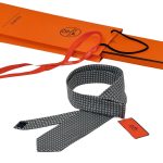 HERMES галстук серый