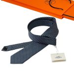 HERMES галстук синий