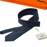 HERMES галстук синий