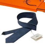 HERMES галстук синий