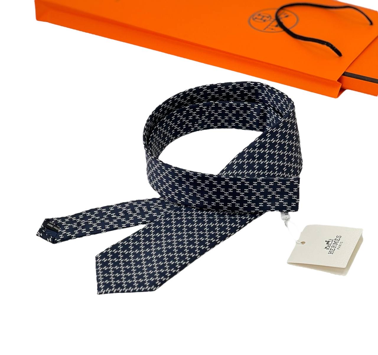 hermes-galstuk-temno-sinij.jpg HERMES галстук темно-синий — изображение 1