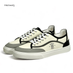 HERMES кеды кожа серо-бежевые