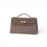 HERMES клатч POCHETTE замша бежевая золото