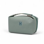 HERMES косметичка текстиль на молнии мятная
