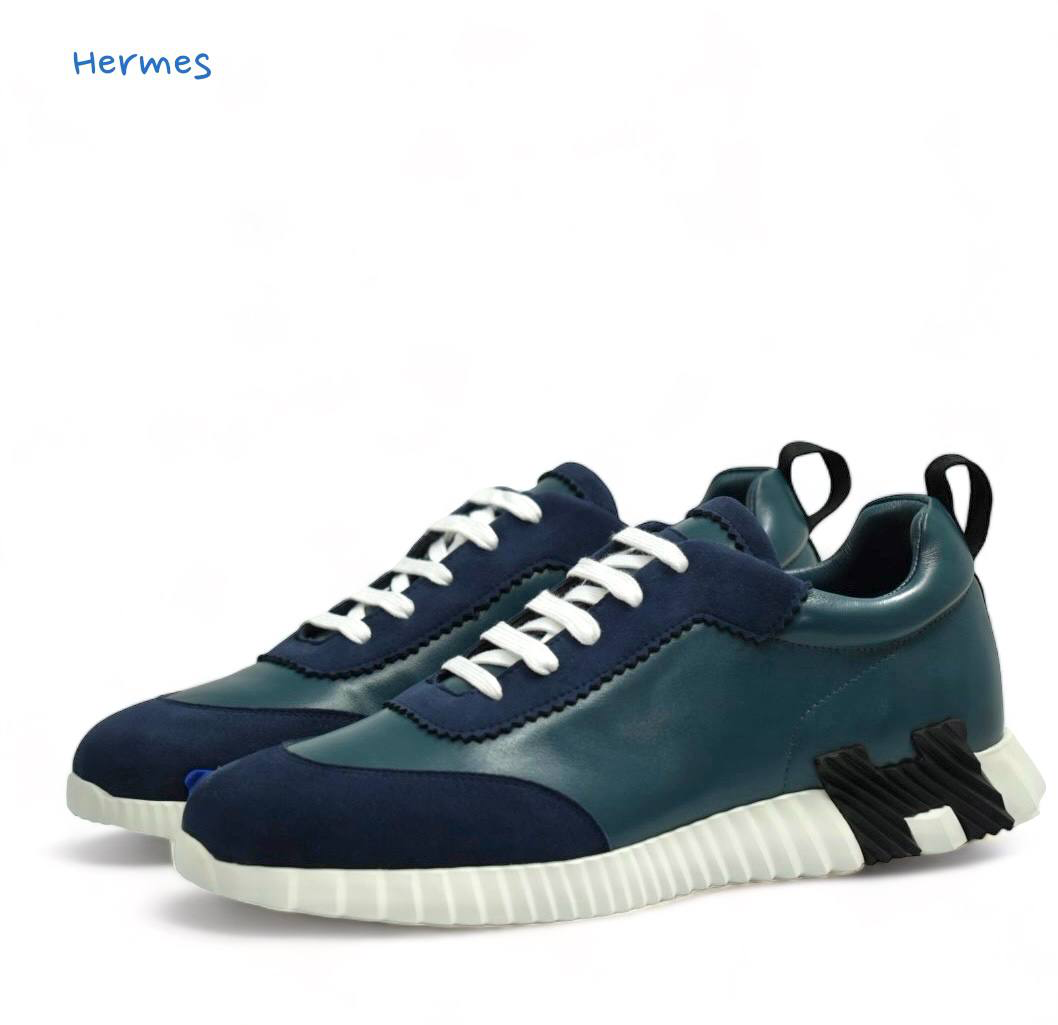 hermes-krossovki-zelenye-kozha-s-zamshej-na-beloj-podoshvoj.png HERMES кроссовки зеленые кожа с замшей на белой подошвой — изображение 1