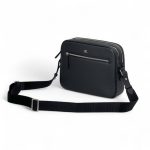 HERMES мессенджер два отделения на молнии черный