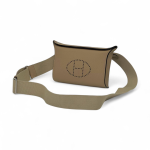 HERMES мессенджер кожа того с перфорированным логотипом бежевого цвета